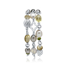 Load image into Gallery viewer, David Yurman Multi-Colored Quartz & Pearl Bracelet
