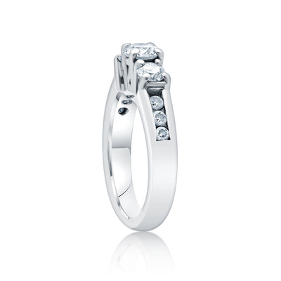 1 Carat Three Stone Diamond Ring