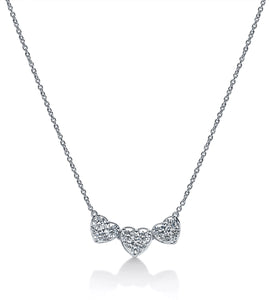 Heart Motif Curved Bar Necklace