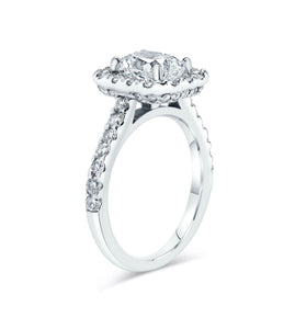 Cushion Brilliant Diamond Engagement Ring