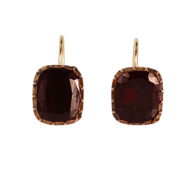 Circa 1800 Victorian Garnet Earrings