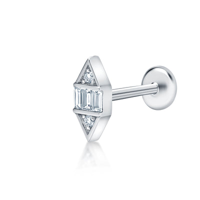 Baguette Diamond Piercing