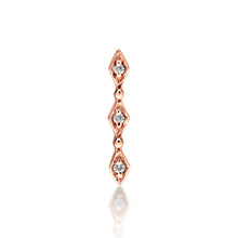 Load image into Gallery viewer, Dangly Three Stone Diamond Piercing