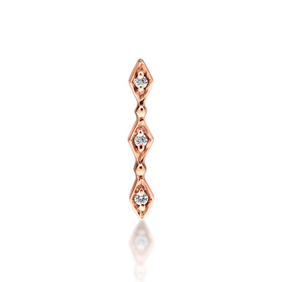 Dangly Three Stone Diamond Piercing