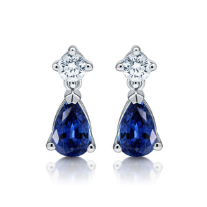 Petite Sapphire & Diamond Earrings