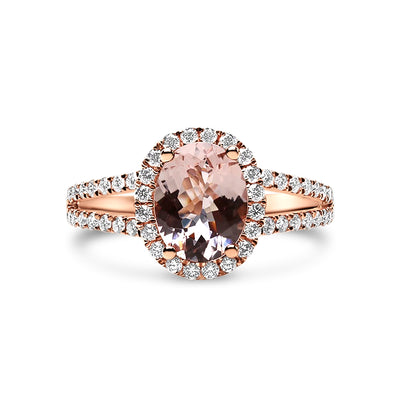 Morganite & Diamond Ring