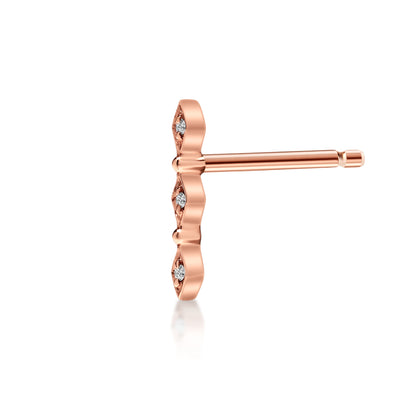 Dangly Three Stone Diamond Piercing