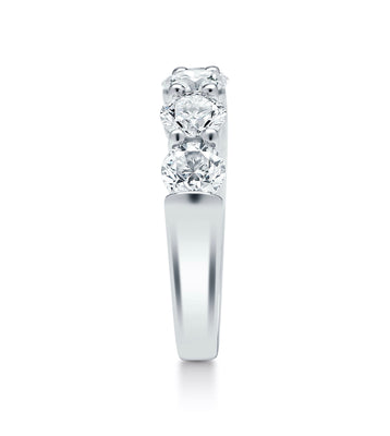 2.00 cttw Five Stone Platinum Wedding Band
