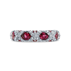 Ruby & Diamond Platinum Ring