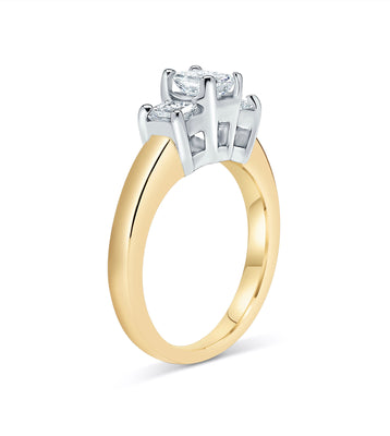 1 Carat Three Stone Diamond Ring