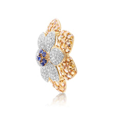 Load image into Gallery viewer, Diamond &amp; Sapphire Vintage Brooch