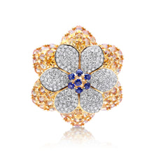 Load image into Gallery viewer, Diamond &amp; Sapphire Vintage Brooch