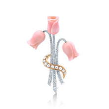Load image into Gallery viewer, Asprey Diamond &amp; Coral Pin