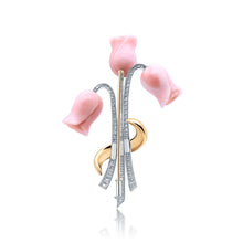 Load image into Gallery viewer, Asprey Diamond &amp; Coral Pin