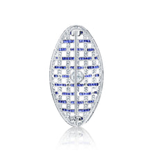 Load image into Gallery viewer, Platinum Sapphire &amp; Diamond Pin