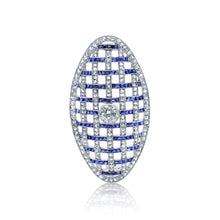 Load image into Gallery viewer, Platinum Sapphire &amp; Diamond Pin
