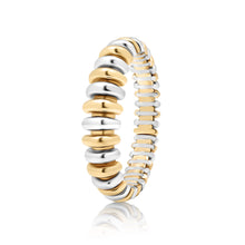 Load image into Gallery viewer, Bvlgari 18k Yellow Gold &amp; Stainless Steel Flexible Cuff Bracelet