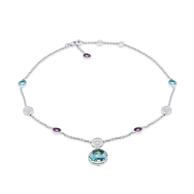 Bulgari Parentesi Multi Gemstone and Diamond Necklace