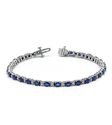 Sapphire & Diamond Tennis Bracelet
