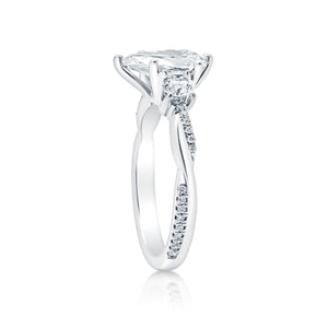 1.50 Carat Pear Cut Diamond Engagement Ring