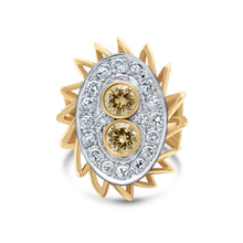 Load image into Gallery viewer, Fancy Yellow Vintage Diamond Cocktail Ring