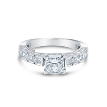 Load image into Gallery viewer, Princess Cut Diamond Engagement Ring