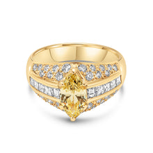 Load image into Gallery viewer, Fancy Yellow Diamond Engagement Ring