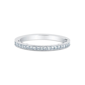 Tacori 'Crescent' Platinum & Diamond Princess Cut Bands