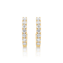 Load image into Gallery viewer, 1.50 CTTW Diamond Hoop Earrings