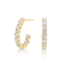 Load image into Gallery viewer, 1.50 CTTW Diamond Hoop Earrings