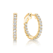 Load image into Gallery viewer, 1.00 CTTW H VS Diamond Hoop Earrings