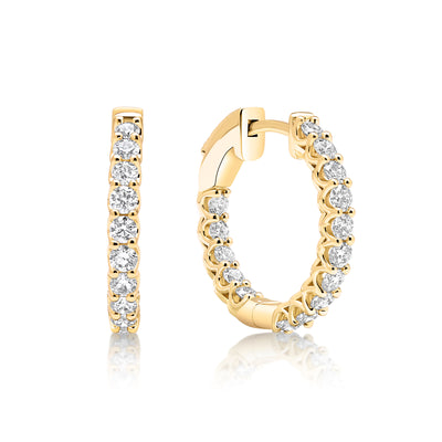 1.00 CTTW H VS Diamond Hoop Earrings
