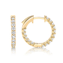 Load image into Gallery viewer, 1.00 CTTW H VS Diamond Hoop Earrings