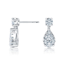 Load image into Gallery viewer, 1.50 CTTW Dangly Diamond Earrings