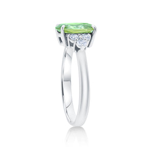 Peridot & Diamond Ring