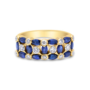 Sapphire & Diamond Custom Ring