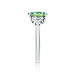 Peridot & Diamond Ring