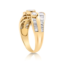 Load image into Gallery viewer, Custom 18k Yellow Gold Diamond Ring With 1.77 cttw In Round and Baguette Cut Diamonds