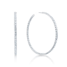 Load image into Gallery viewer, 16 1/4 Carat Total Weight Diamond Hoop Earrings