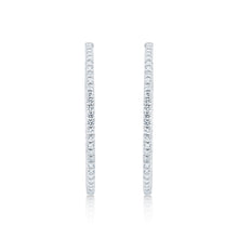 Load image into Gallery viewer, 16 1/4 Carat Total Weight Diamond Hoop Earrings