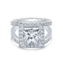 Load image into Gallery viewer, 3.32 Carat H VS2 Princess Cut Diamond Engagement Ring