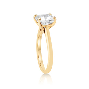 3.01 Carat Cushion Cut Diamond Engagement Ring