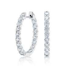 Load image into Gallery viewer, 10 CTTW G VS Diamond Inside Outside Hoop Earrings