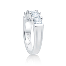 Load image into Gallery viewer, 2.00 cttw Princess Cut Five Stone Platinum Wedding Band