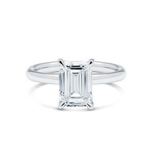 3.00 Carat Emerald Cut Lab Grown Diamond Solitaire Engagement Ring