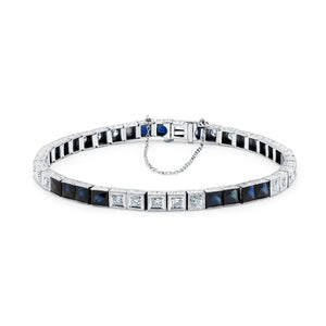 Art Deco Sapphire & Diamond Tennis Bracelet