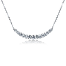 Load image into Gallery viewer, Curved Diamond Bar Necklace