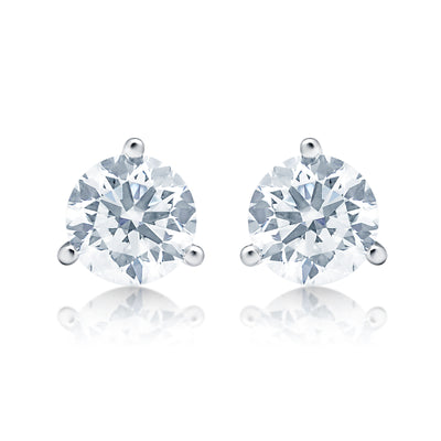 2 cttw D VS1 Lab Grown Diamond Stud Earrings