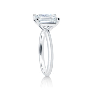 1 Carat Emerald Cut Lab Grown Diamond Solitaire Engagement Ring