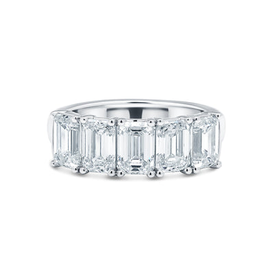 Five Stone Emerald Cut Lab Grown Diamond Ring